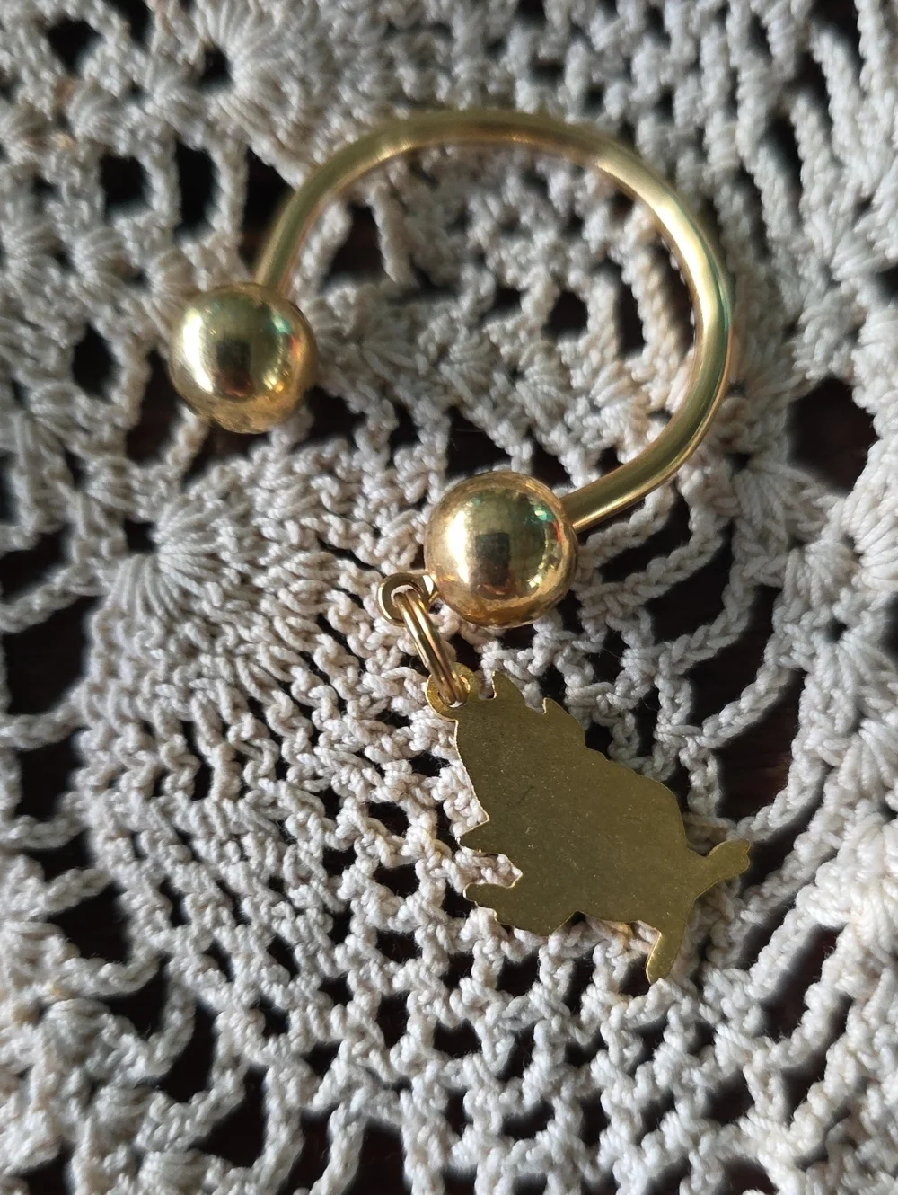 Vintage 1970s Woodsy Owl Enamel Horseshoe Screwball Key Ring NOS Vintage Gift